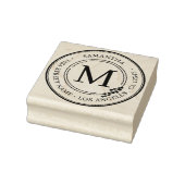 Retouradres Elegant Monogram Minimalistische Self- Rubberstempel (Stempel)