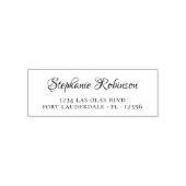 Retouradres Elegant Persoonlijk Professioneel Zelfinktende Stempel (Design)