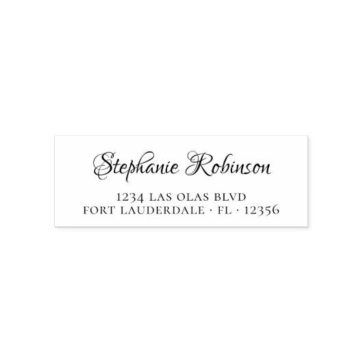 Retouradres Elegant Persoonlijk Professioneel Zelfinktende Stempel (Design)