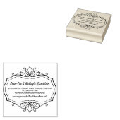 Retouradres Elegant Rococo Barok Classy Lijst Rubberstempel (Gestempeld)