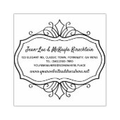 Retouradres Elegant Rococo Barok Classy Lijst Rubberstempel (Afrduk)