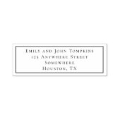 Retouradres Elegant-typografie en -rand Zelfinktende Stempel (Design)