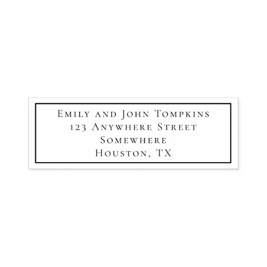 Retouradres Elegant-typografie en -rand Zelfinktende Stempel (Design)