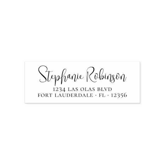 Retouradres Elegant Typography Moderne Chic Zelfinktende Stempel (Design)