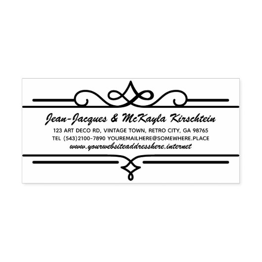 Retouradres Elegant Wedding Jubileum Formal Zelfinktende Stempel (Design)