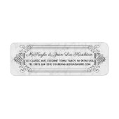 Retouradres Elegant Wedding Jubileum Marble Etiket (Voorkant)