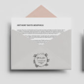 Retouradres Elegante rustieke botanische beletteri Zelfinktende Stempel