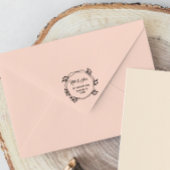 Retouradres Elegante rustieke botanische beletteri Zelfinktende Stempel