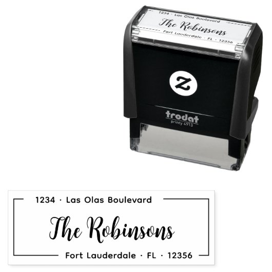 Retouradres Elegante Typografie Modern Chique Zelfinktende Stempel (In situ)