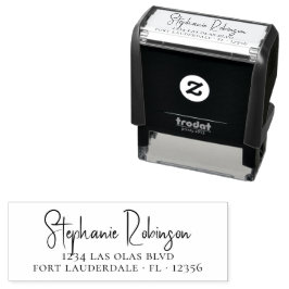 Retouradres Elegante Typografie Modern Chique Zelfinktende Stempel