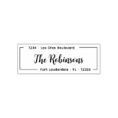 Retouradres Elegante Typografie Moderne Chic Zelfinktende Stempel (Design)