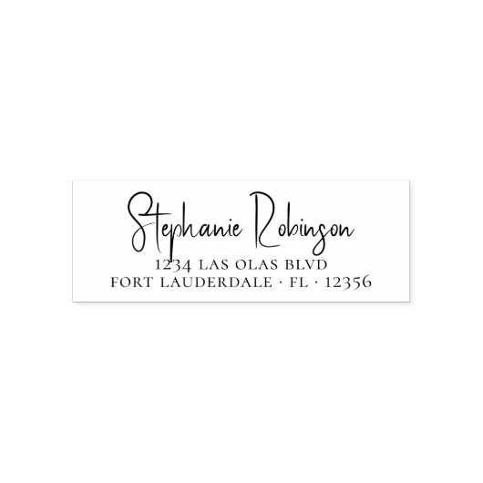 Retouradres Elegante Typografie Moderne Chic Zelfinktende Stempel (Design)