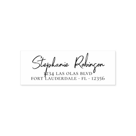 Retouradres Elegante Typografie Persoonlijk Zelfinktende Stempel (Design)
