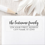 Retouradres en naam - machtig liefdesscript label (Insitu)