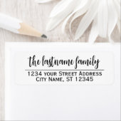 Retouradres en naam - Romeo Juliet Script Etiket (Insitu)