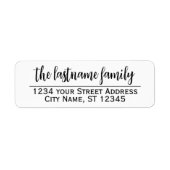 Retouradres en naam - Romeo Juliet Script Etiket (Voorkant)