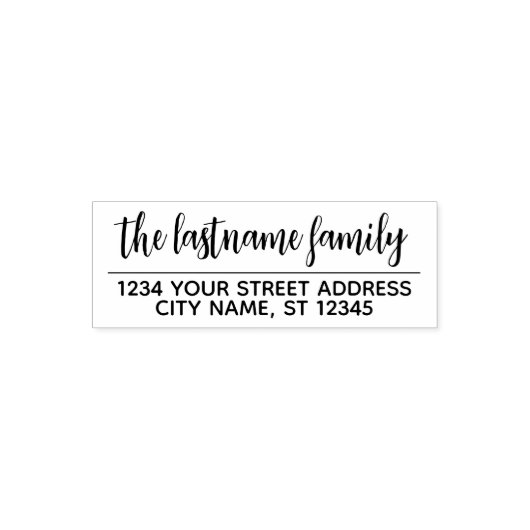 Retouradres en naam - Romeo Juliet Script Zelfinktende Stempel (Design)