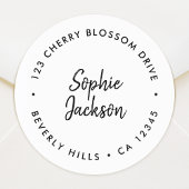 Retouradres | Envelope Seal Modern Script Ronde Sticker