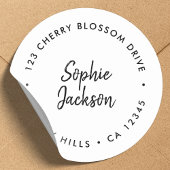 Retouradres | Envelope Seal Modern Script Ronde Sticker