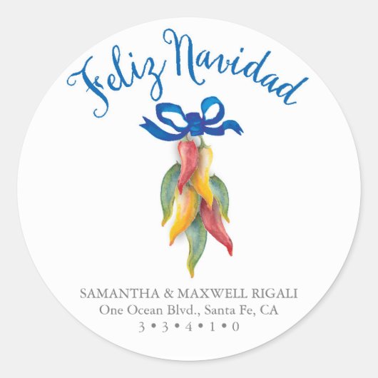 Retouradres Envelope Seal Sticker Chili Peppers (Voorkant)