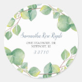 Retouradres Envelope Seal Sticker Eucalyptus (Voorkant)