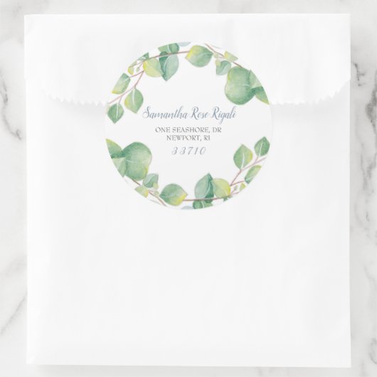 Retouradres Envelope Seal Sticker Eucalyptus (Tas)