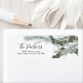 Retouradres Etiket Pine Wreate Kerstfeestdag (Insitu)