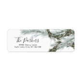 Retouradres Etiket Pine Wreate Kerstfeestdag (Voorkant)