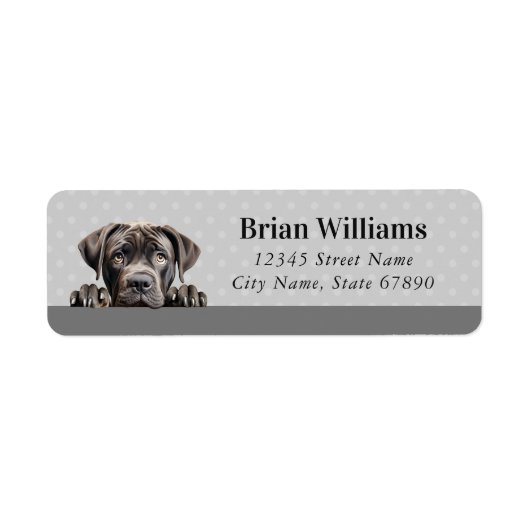 Retouradres-etiketten van Cane Corso Etiket (Voorkant)