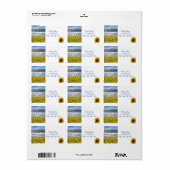 Retouradres Etiketten Zonnebloem Beer van polair p (Full Sheet)