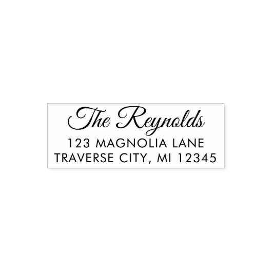 Retouradres familie zelfinktende stempel (Design)
