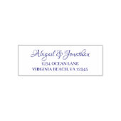 Retouradres - Fancy Script Couple Weddenschap Zelfinktende Stempel (Design)