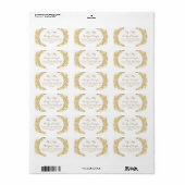 Retouradres Faux Gold Glitter Gravure Etiket (Full Sheet)