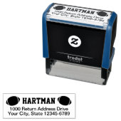 Retouradres football zelfinktende stempel (In situ)