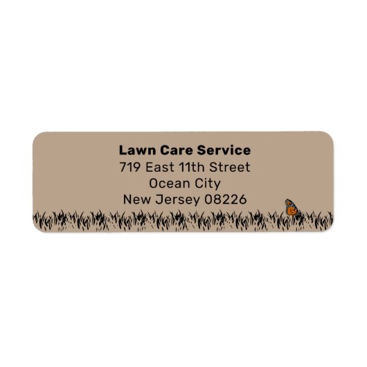 Retouradres Garden Maintenance Service Etiket (Voorkant)