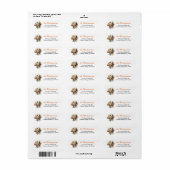 Retouradres Gele Labrador Retriever Hond Etiket (Full Sheet)