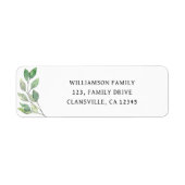 Retouradres gezinshereniging etiket (Voorkant)