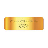 Retouradres Gold-script Etiket (Voorkant)
