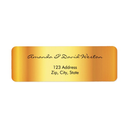 Retouradres Gold-script Etiket (Voorkant)