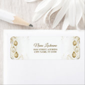 Retouradres Golden Ornament Kerstvakantie Etiket (Insitu)