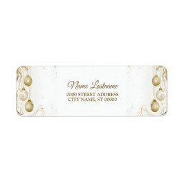 Retouradres Golden Ornament Kerstvakantie Etiket