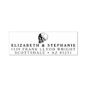 Retouradres  Gothic Wedding Skull Custom Zelfinktende Stempel (Design)