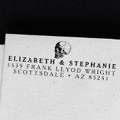 Retouradres  Gothic Wedding Skull Custom Zelfinktende Stempel