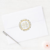 Retouradres Gouden en Witte ronde labels (Envelop)
