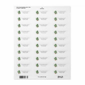 Retouradres groene kamerplant etiket (Full Sheet)