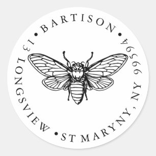 retouradres Handgemaakt met liefde bedrijfsnaam bi Ronde Sticker