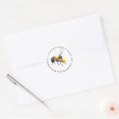 retouradres Handgemaakt met naam van het liefdesbe Ronde Sticker (Envelop)