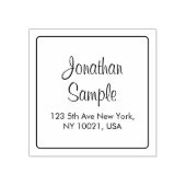 Retouradres Handgeschreven Script Aangepaste Sjabl Rubberstempel (Afrduk)