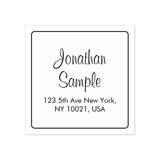 Retouradres Handgeschreven Script Aangepaste Sjabl Rubberstempel (Afrduk)