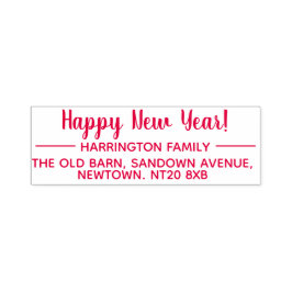 Retouradres Happy New Year Self-Inking Stamp Zelfinktende Stempel